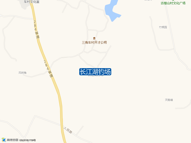 官桥镇三角车村花木场东南侧140米长江湖钓场钓鱼点实景照片