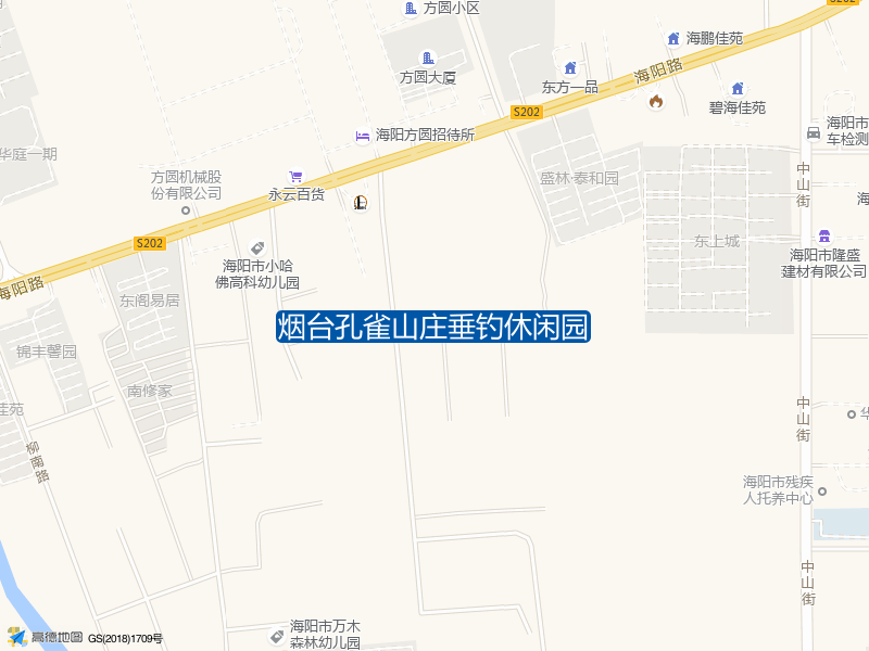 方圆街道招虎山烟台孔雀山庄垂钓休闲园钓鱼点实景照片