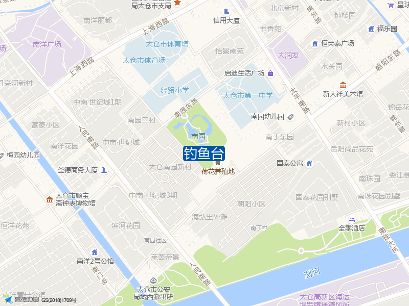 南园内(南侧)钓鱼台钓鱼点实景照片