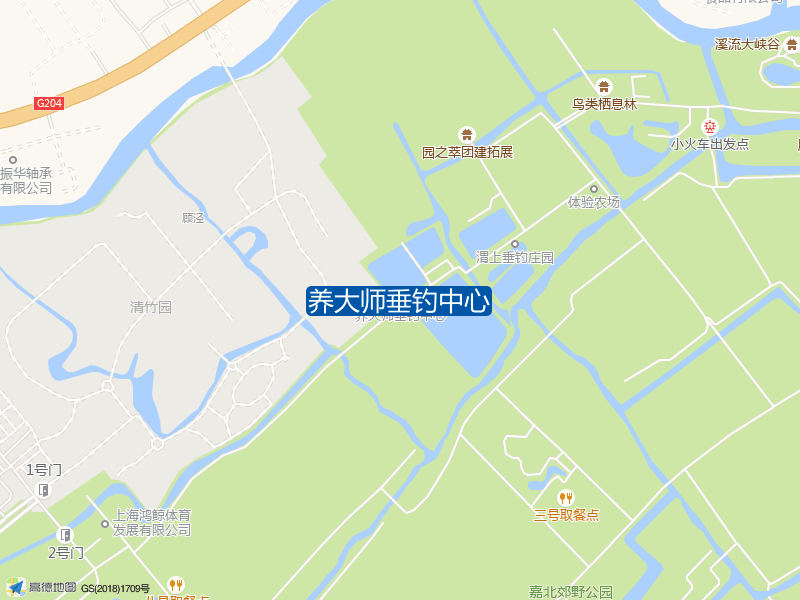 沪宜公路5051号嘉北郊野公园2号门养大师垂钓中心钓鱼点实景照片