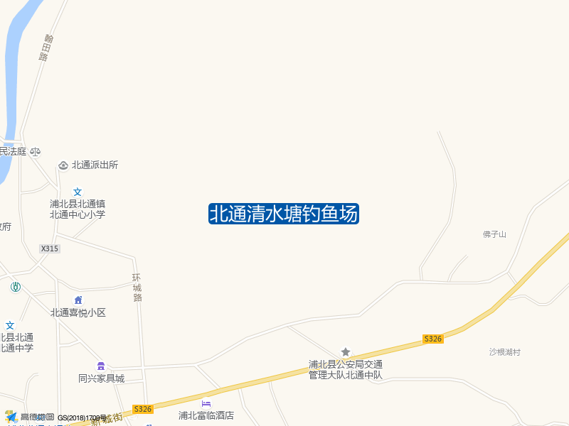 326省道与111乡道交叉口西北500米北通清水塘钓鱼场钓鱼点实景照片