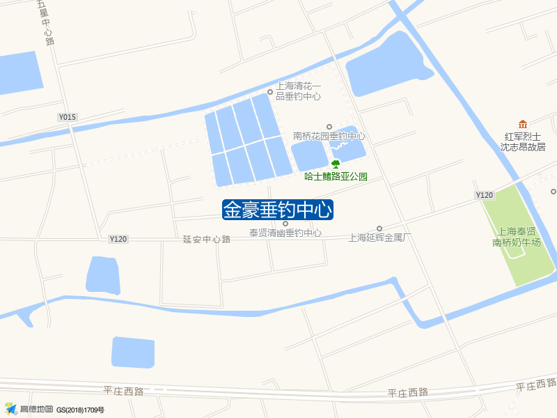 南桥镇延安中心路758号进大门二十米左右金豪垂钓中心钓鱼点实景照片