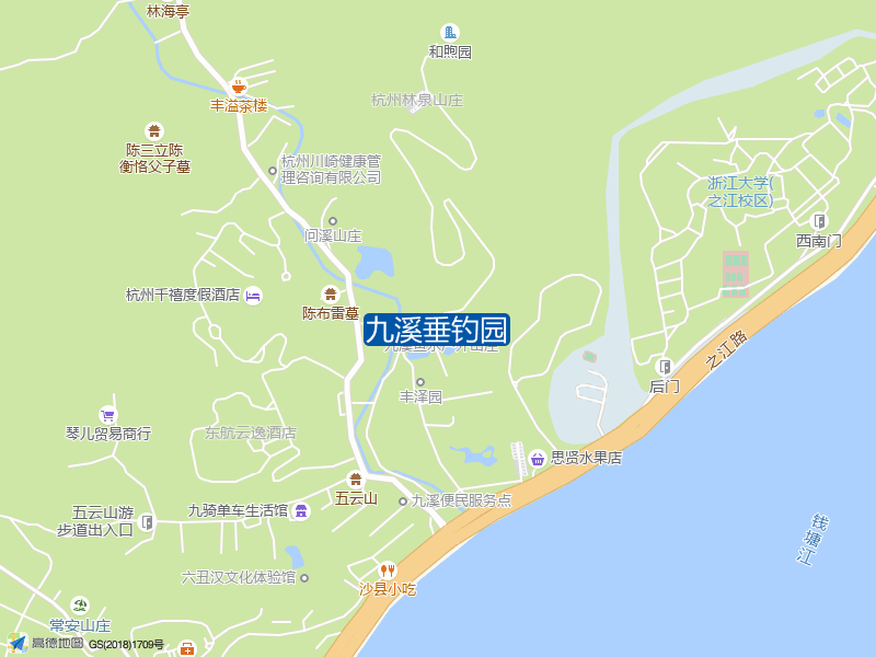 九溪路与西山游步道交叉口东北300米九溪垂钓园钓鱼点实景照片