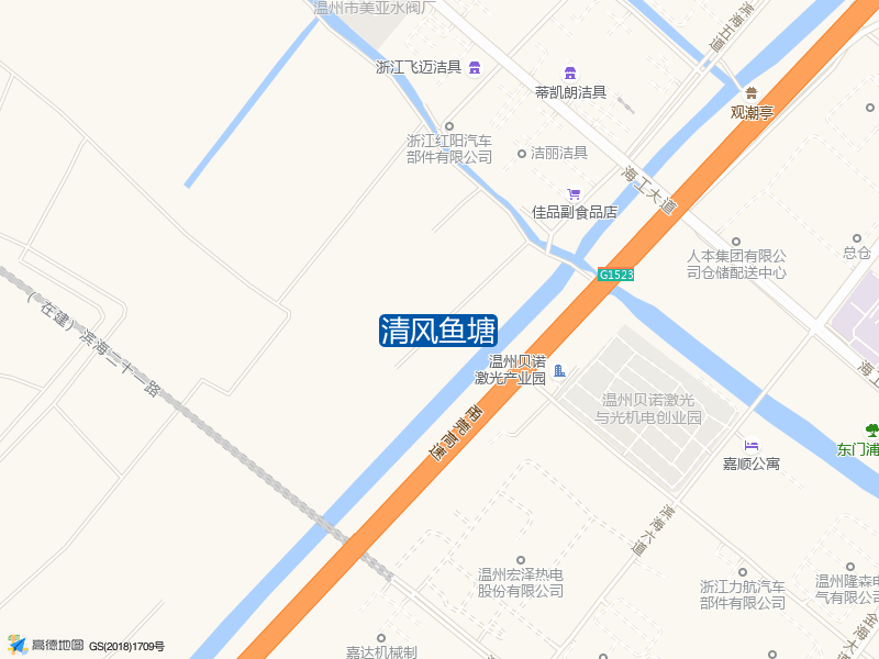 滨海五道与海工大道交叉口西南480米清风鱼塘钓鱼点实景照片