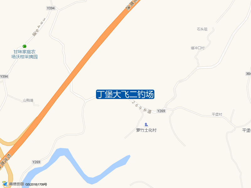 箩竹(土化)村西北侧250米丁堡大飞二钓场钓鱼点实景照片