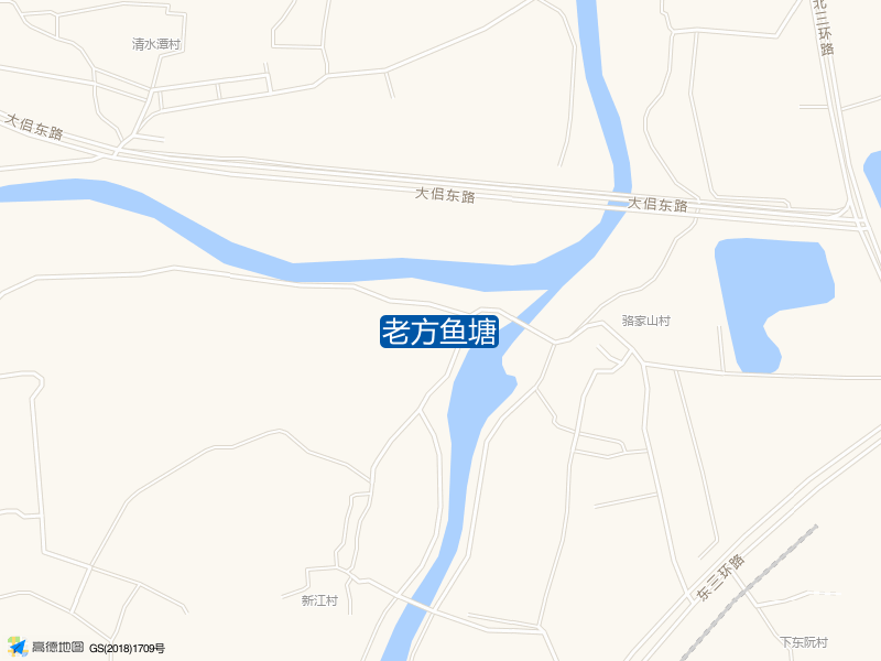 大型激光切割厂西北侧470米老方鱼塘钓鱼点实景照片