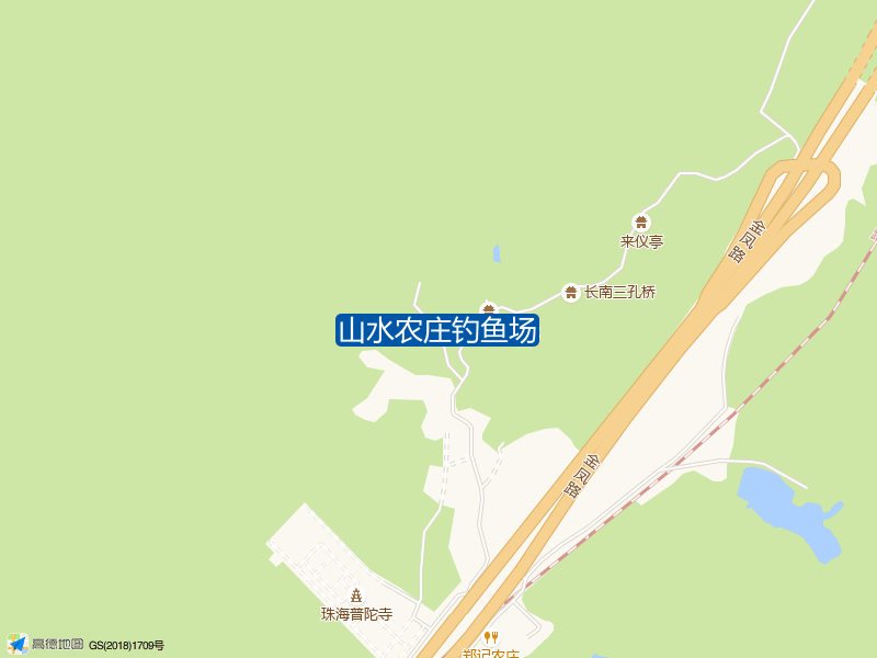 古道源农庄(果园钓鱼场)西侧山水农庄钓鱼场钓鱼点实景照片