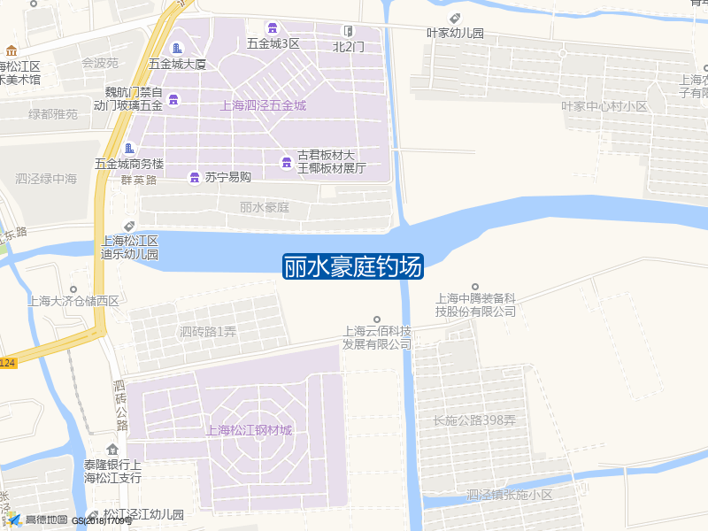 上海市松江区长施公路丽水豪庭钓场钓鱼点实景照片