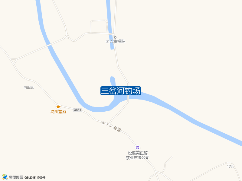 福建省南平市松溪县X831三岔河钓场钓鱼点实景照片