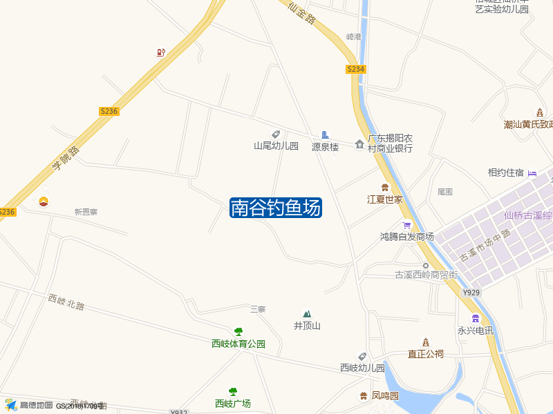 广东省揭阳市榕城区仙桥街道南谷钓鱼场钓鱼点实景照片