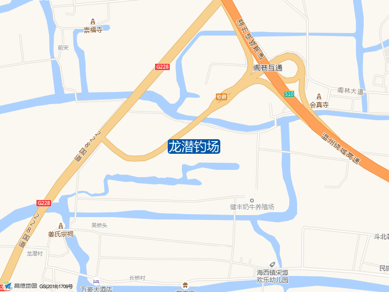 浙江省温州市瑞安市南滨街道龙潜线龙潜钓场钓鱼点实景照片