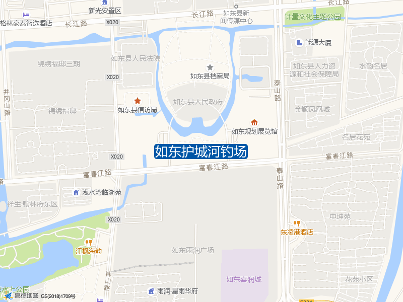 江苏省南通市如东县富春江路如东护城河钓场钓鱼点实景照片