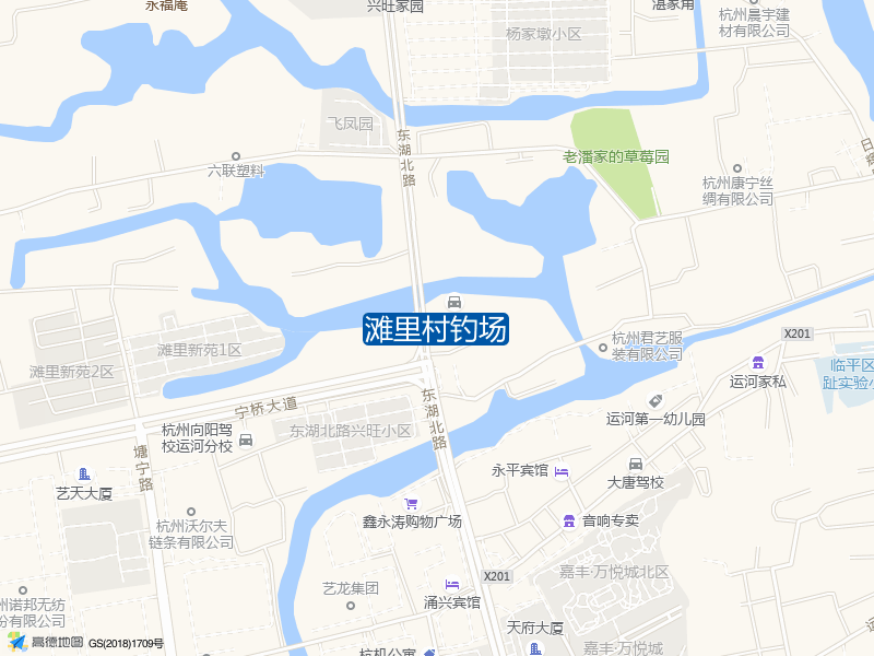 浙江省杭州市临平区东湖北路滩里村钓场钓鱼点实景照片