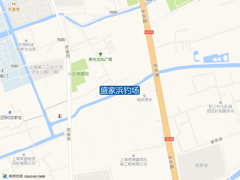 上海市浦东新区新光东支路盛家浜钓场钓鱼点实景照片