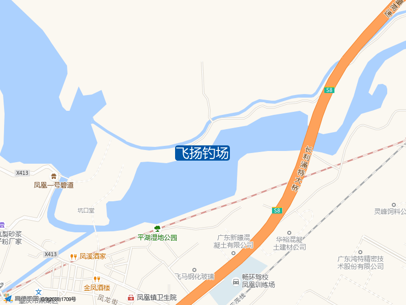 广东省肇庆市鼎湖区凤凰镇纯岗岭(凤龙街凤凰镇人民政府往南约200米)飞扬钓场钓鱼点实景照片