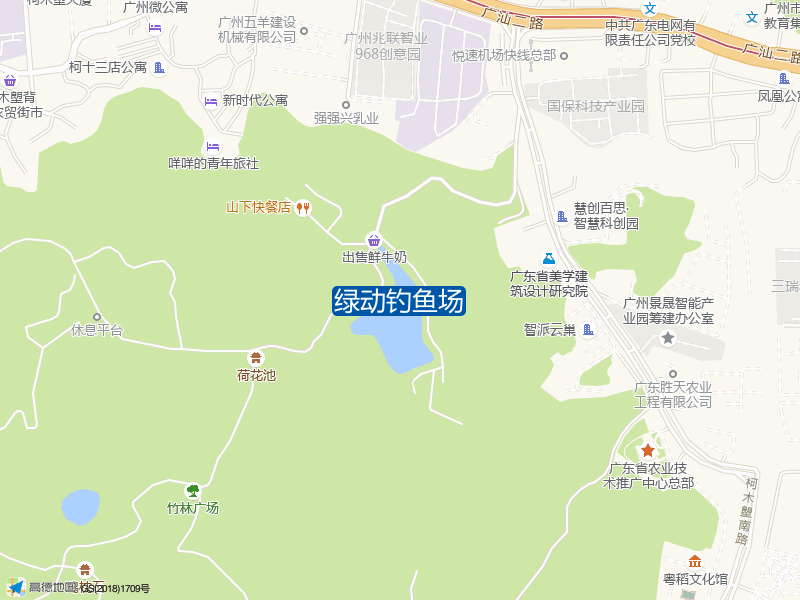 广东省广州市天河区火炉山北路绿动钓鱼场钓鱼点实景照片