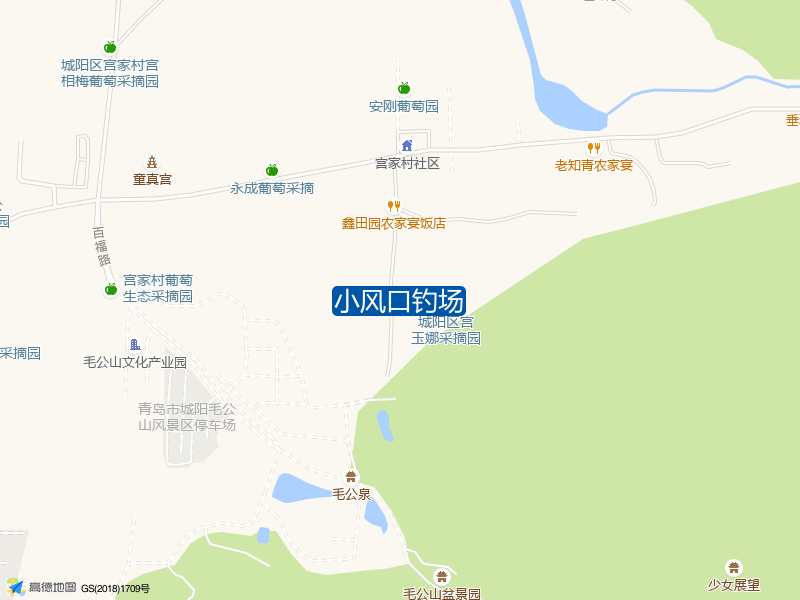 山东省青岛市城阳区崂山风景名胜区附近小风口钓场钓鱼点实景照片