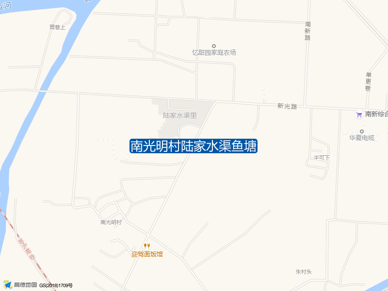 江苏省无锡市锡山区新光路47号南光明村陆家水渠鱼塘钓鱼点实景照片