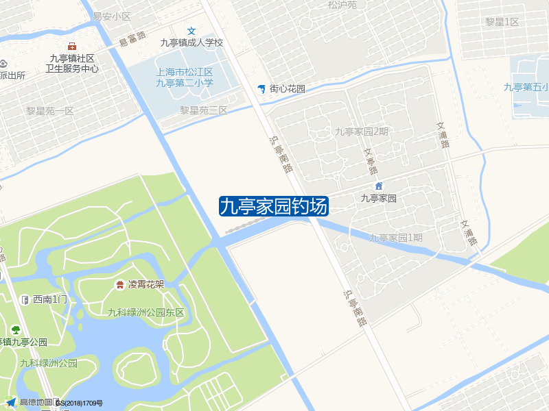 上海市松江区沪亭南路九亭家园钓场钓鱼点实景照片