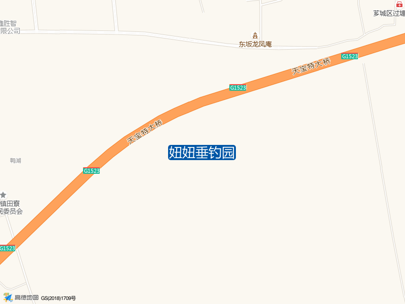 福建省漳州市芗城区G1523(天宝特大桥)妞妞垂钓园钓鱼点实景照片