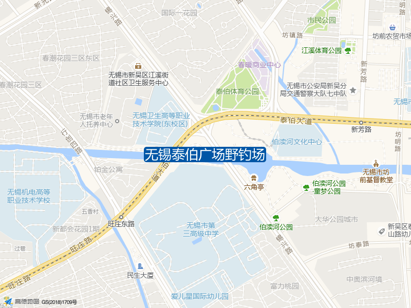江苏省无锡市新吴区锡兴路无锡泰伯广场野钓场钓鱼点实景照片