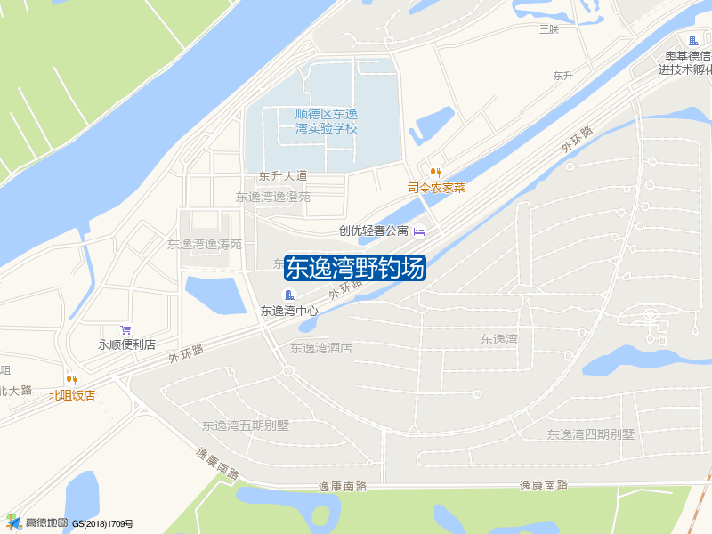 广东省佛山市顺德区外环路东逸湾野钓场钓鱼点实景照片