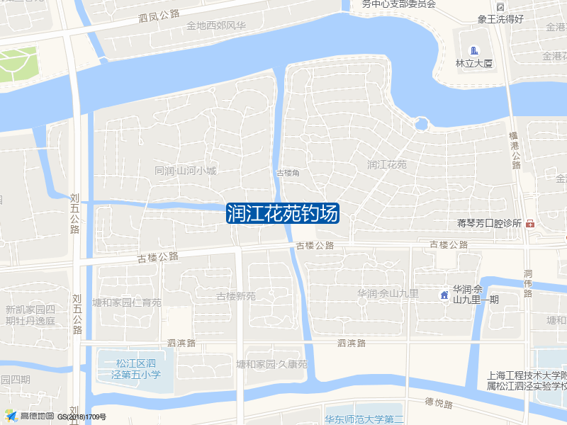 上海市松江区古楼公路润江花苑钓场钓鱼点实景照片