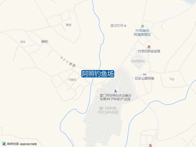 福建省厦门市同安区五显镇后塘村后塘里615-1号阿照钓鱼场钓鱼点实景照片
