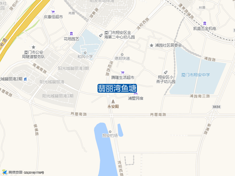 福建省厦门市翔安区翡丽湾鱼塘钓鱼点实景照片