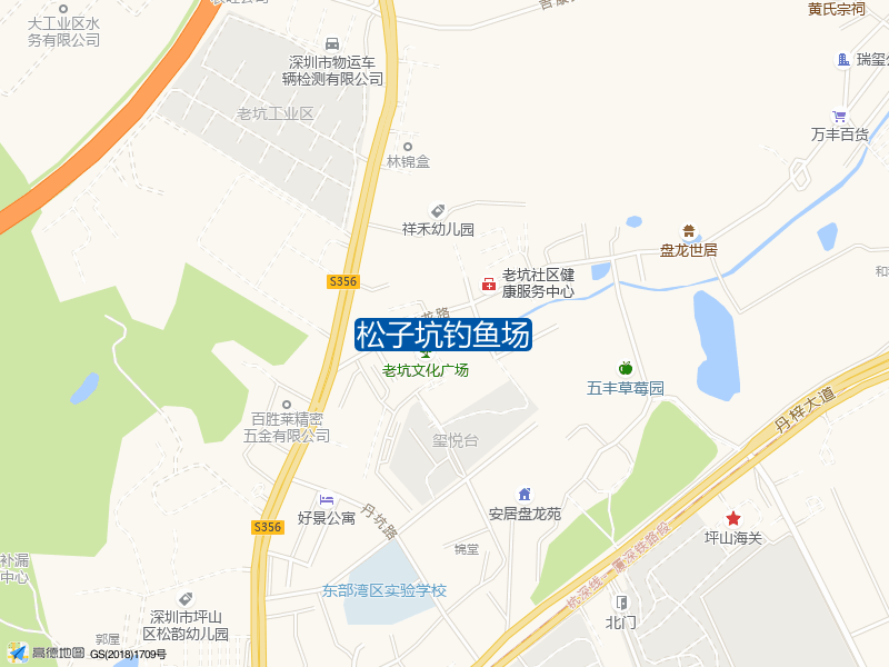 深圳市坪山新区龙田街道水库路水库保安亭左侧松子坑钓鱼场钓鱼点实景照片