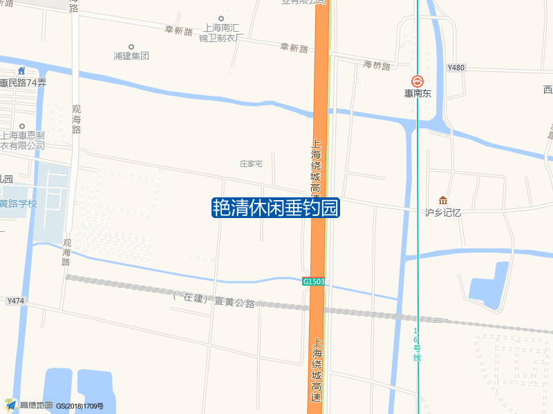 上海市浦东新区马姚路艳清休闲垂钓园钓鱼点实景照片