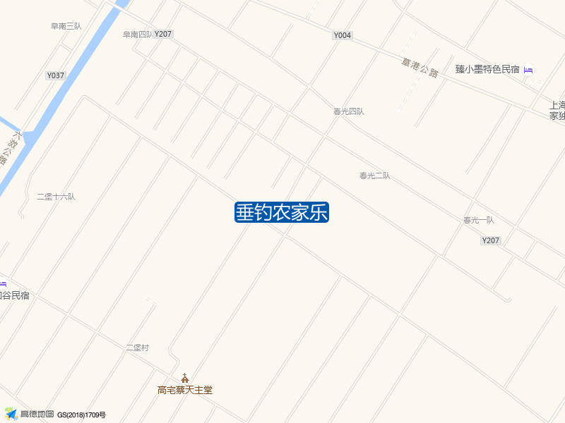 上海市崇明区二堡老街路垂钓农家乐钓鱼点实景照片