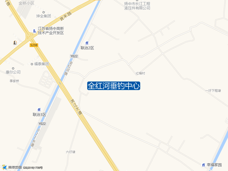 镇江市扬中市环岛公路与全红河路交叉路口往东南约90米全红河垂钓中心钓鱼点实景照片