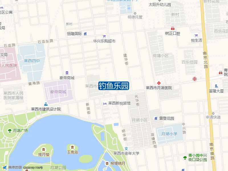青岛市莱西市文化东路17号月湖公园钓鱼乐园钓鱼点实景照片