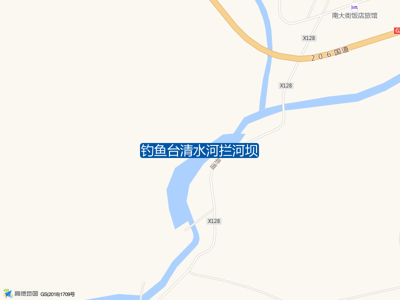 山东省烟台市栖霞市唐家泊钓鱼台清水河拦河坝钓鱼点实景照片