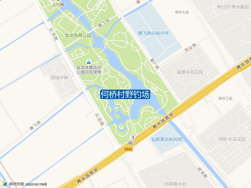 江苏省盐城市盐都区开创路何桥村野钓场钓鱼点实景照片