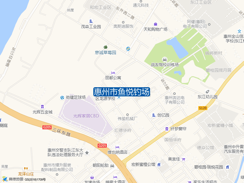 惠州市惠城区龙湖九路龙津稚才幼儿园西北侧约210米惠州市鱼悦钓场钓鱼点实景照片