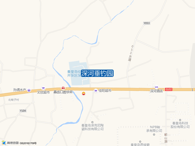 秦皇岛市抚宁区深河家园东侧约120米深河垂钓园钓鱼点实景照片