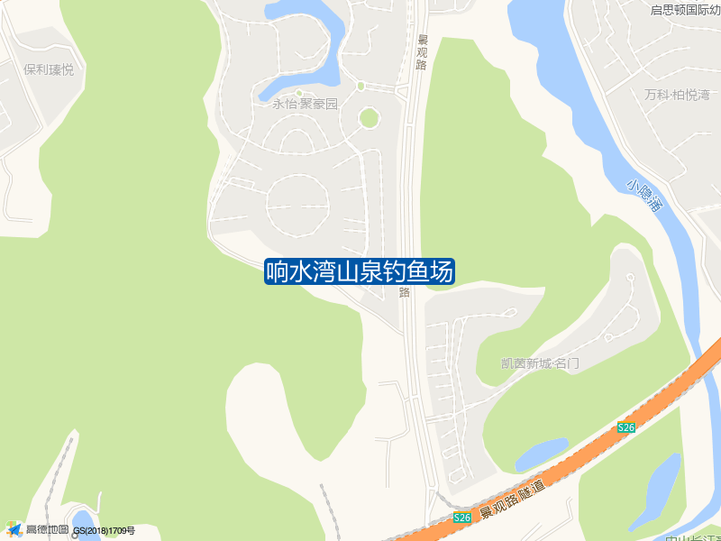 广东省中山市南外环路北边200米响水湾山泉钓鱼场钓鱼点实景照片