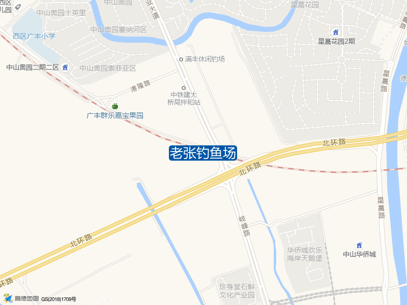 广东中山市石岐区街道日华坊二期旁边员峰村老张钓鱼场钓鱼点实景照片