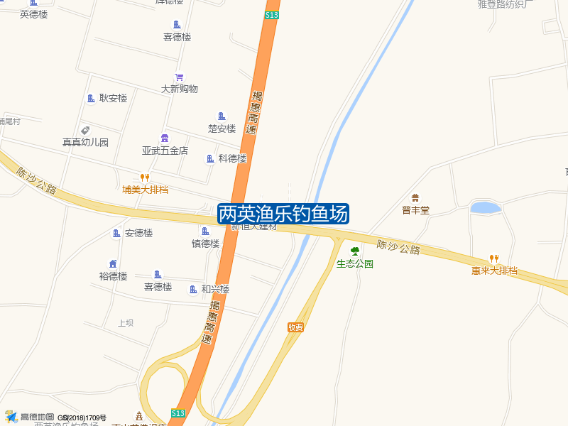 广东省汕头市潮南区高新路两英渔乐钓鱼场钓鱼点实景照片
