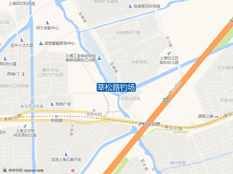 上海市松江区研展路莘松路钓场钓鱼点实景照片