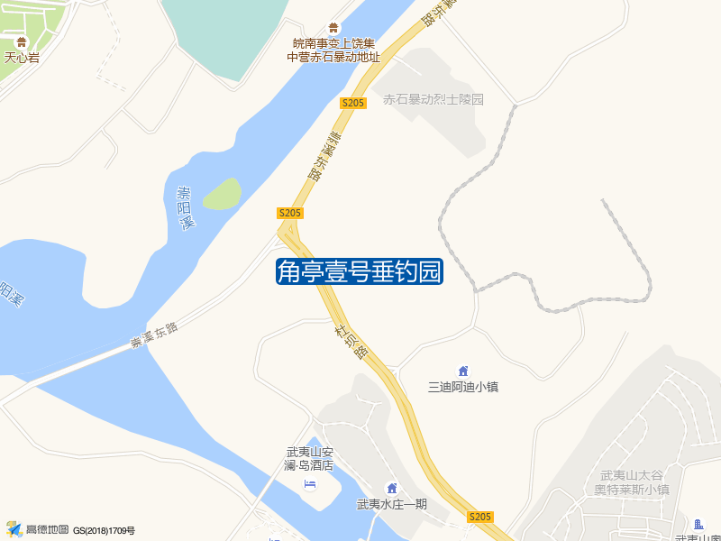 福建省南平市武夷山市三姑角亭村角亭壹号垂钓园钓鱼点实景照片