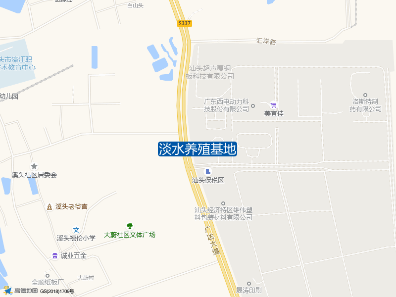 广东省汕头市濠江区广达大道淡水养殖基地钓鱼点实景照片