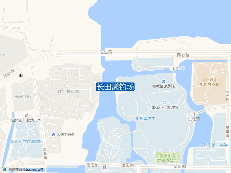 浙江省湖州市吴兴区同心路长田漾钓场钓鱼点实景照片