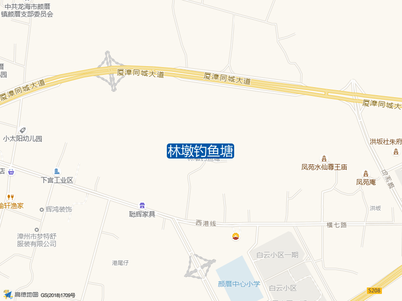 福建省漳州市龙海区南环城路7号2号林墩钓鱼塘钓鱼点实景照片