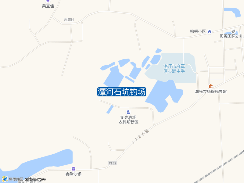 广东省湛江市麻章区Y132潭河石坑钓场钓鱼点实景照片